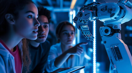 Students Engaging With Advanced Humanoid Robot Technology in an Educational Environment