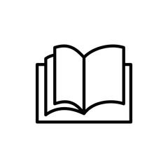 Book icon vector. open book sign and symbol. ebook icon