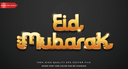 Eid mubarak text effect editable text style