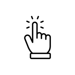 Hand cursor icon vector. cursor sign and symbol. hand cursor icon clik