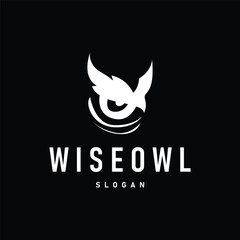 owl logo silhouette symbol design simple illustration night animal temple symbol