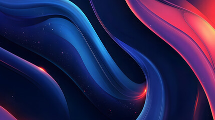 Abstract Blue and Red Swirling Fluid Design