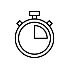 Stopwatch icon vector. Timer sign and symbol. Countdown icon. Period of time