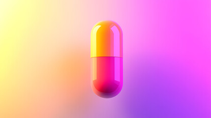Gradient Capsule on Colorful Background