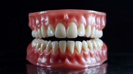 Obraz premium A model of human teeth and gums.