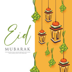 Eid Mubarak design. Eid al Fitr illustration