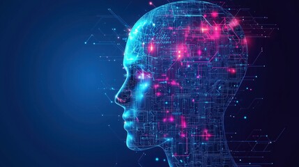 Obraz premium Abstract background in concept of artificial intelligence