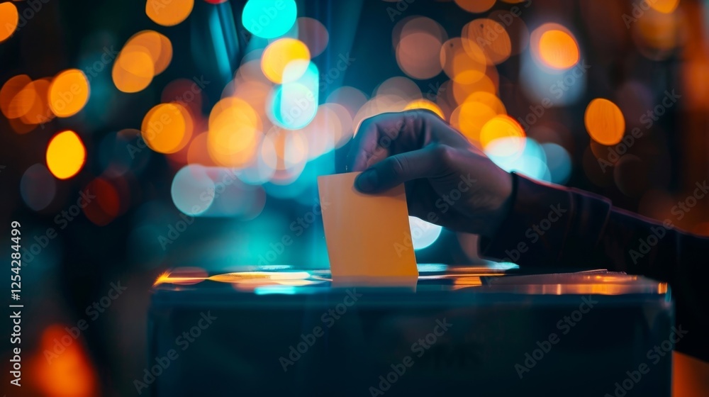 Poster an election official validates the authenticity of a citizens vote recorded on a decentralized block