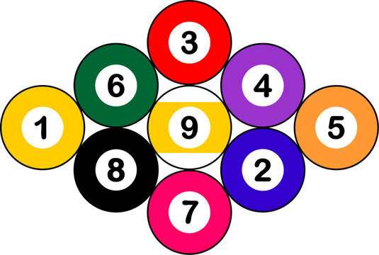billiards 9 ball vector