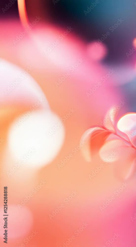 Poster a collection of colorful abstract bubbles softly blurred, creating a dreamy atmosphere that enhances