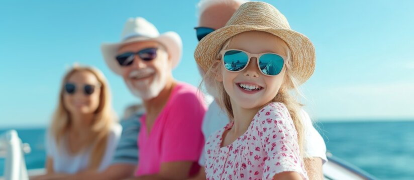 Child travelling with his grandparents