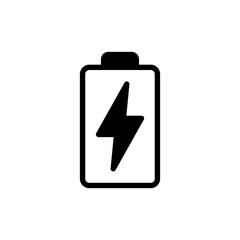 Battery icon vector illustration. battery charging sign and symbol. battery charge level