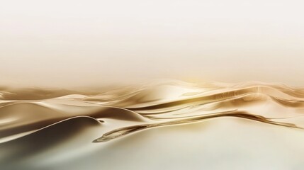 Golden Desert Dunes Landscape at Sunrise