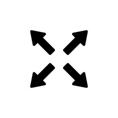 Fullscreen Icon vector illustration. Expand to full screen sign and symbol. Arrows symbol
