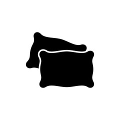 Pillow icon vector illustration. Pillow sign and symbol. Comfortable fluffy pillow