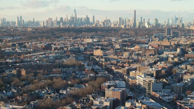 Aerial view of Flatbush, Brooklyn