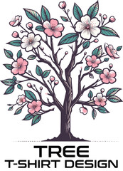 Tree Vector T Shirt Design