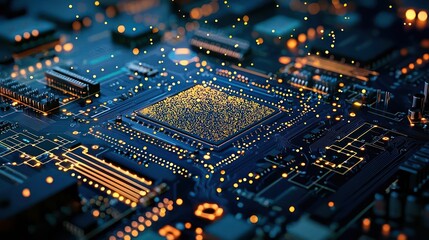 Obraz premium High Tech Circuit Board Close Up