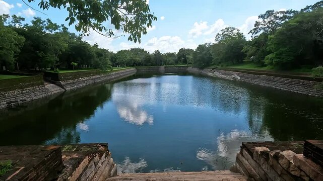 Eth Pokuna (Elephant Pond), ancient city of Anuradhapura, Sri Lanka