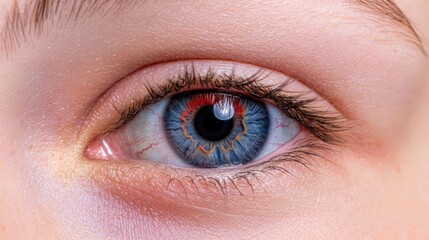 Obraz premium Close Up Of A Blue Eye With Sparkling Details