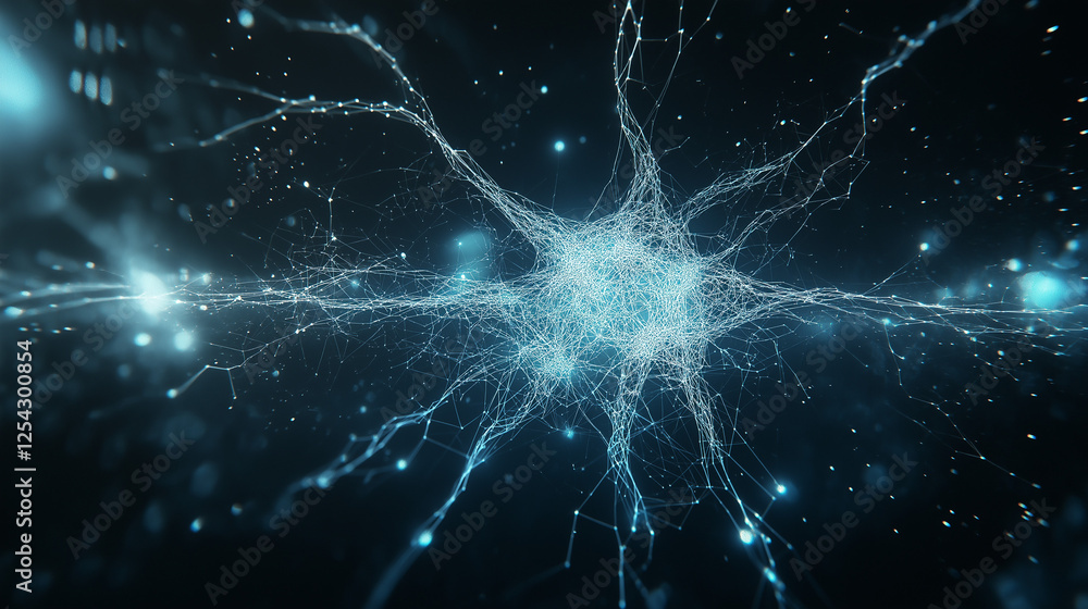 Poster neural network microscopic view