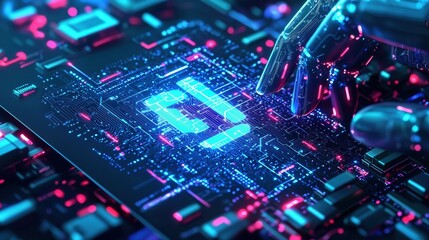 Obraz premium Abstract background in concept of artificial intelligence