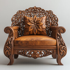 a handcrafted wooden chair