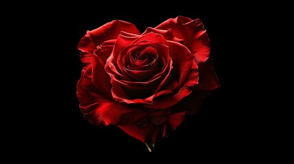 Romantic Valentine Day background with beautiful red rose