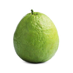One fresh guava fruit isolated on white