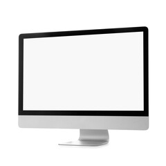 Fototapeta premium Computer monitor isolated on white. Modern technology