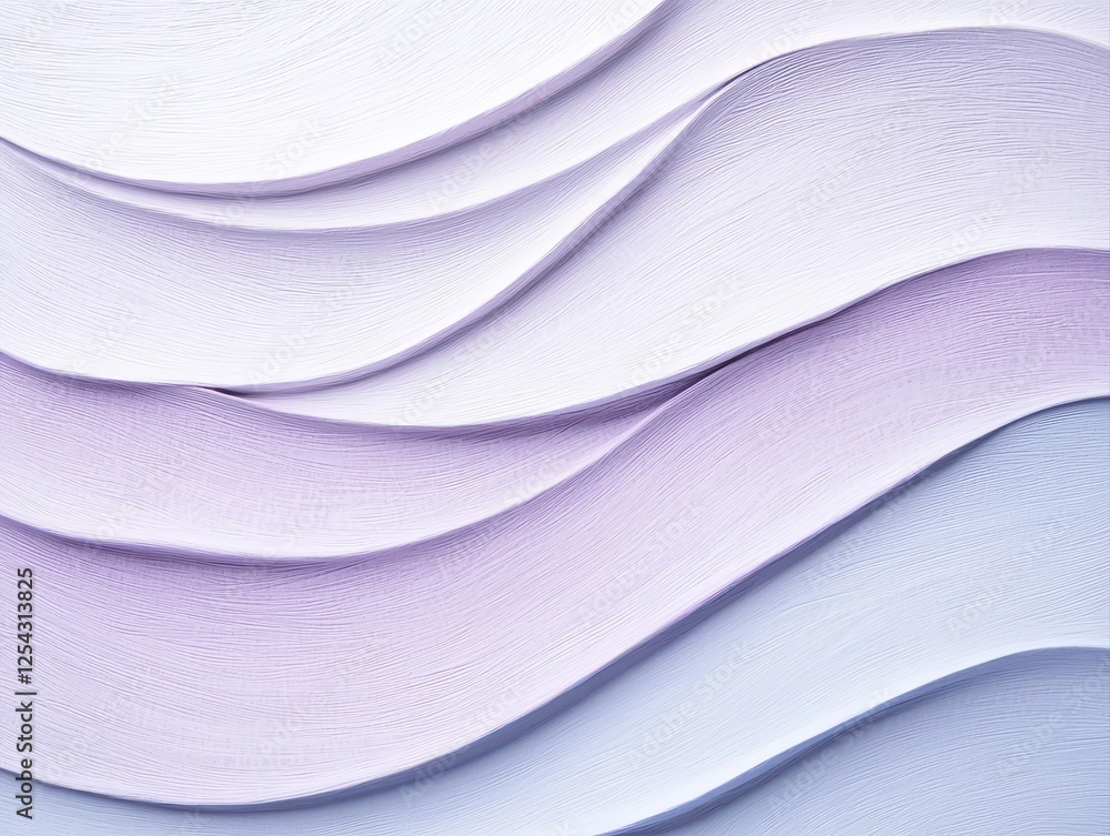 Poster soft, wavy layers in pastel colors creating a calming texture.