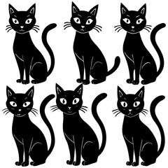 set of black cats