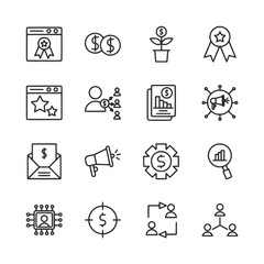 A set of icons for business and finance