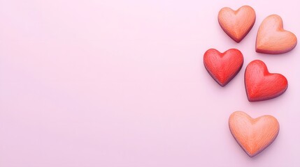 Fototapeta premium Vibrant Heart Shaped for Romantic
