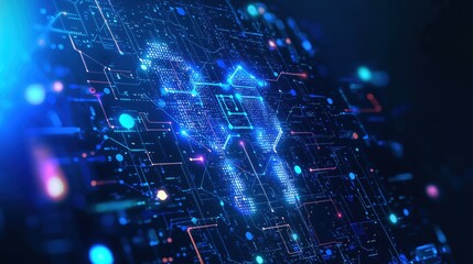 Fototapeta premium Abstract background in concept of artificial intelligence