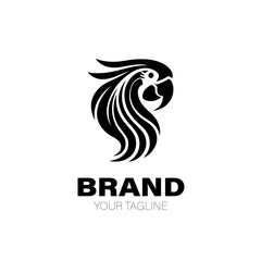 Macaw Logo. Macaw Logo Design. Macaw Logo Brand. Macaw Logo Vector Design Isolated on White Background