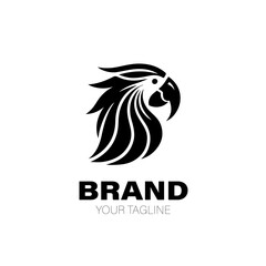 Macaw Logo. Macaw Logo Design. Macaw Logo Brand. Macaw Logo Vector Design Isolated on White Background