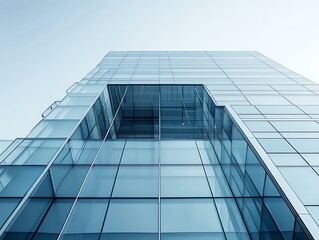 Obraz premium high-rise office building with innovative style and glass walls