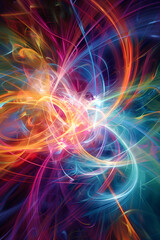 Abstract Depiction of Quantum Field Theory: An Artistic Take on Subatomic Interactions