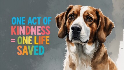  Inspirational Slogan  and Words for  Dog Shelter:  Animal Adoption and Rescue Awareness, watercolor