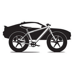 Fototapeta premium black bicycle isolated on white