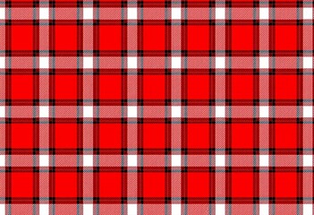 Seamless Red and White Plaid Pattern: Classic Tartan Design for Fabric, Textiles, Backgrounds, and Digital Paper Applications.


