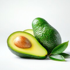 Fresh, ripe avocados with vibrant green skin and a creamy, nutritious interior, perfect for healthy meals and snacks.