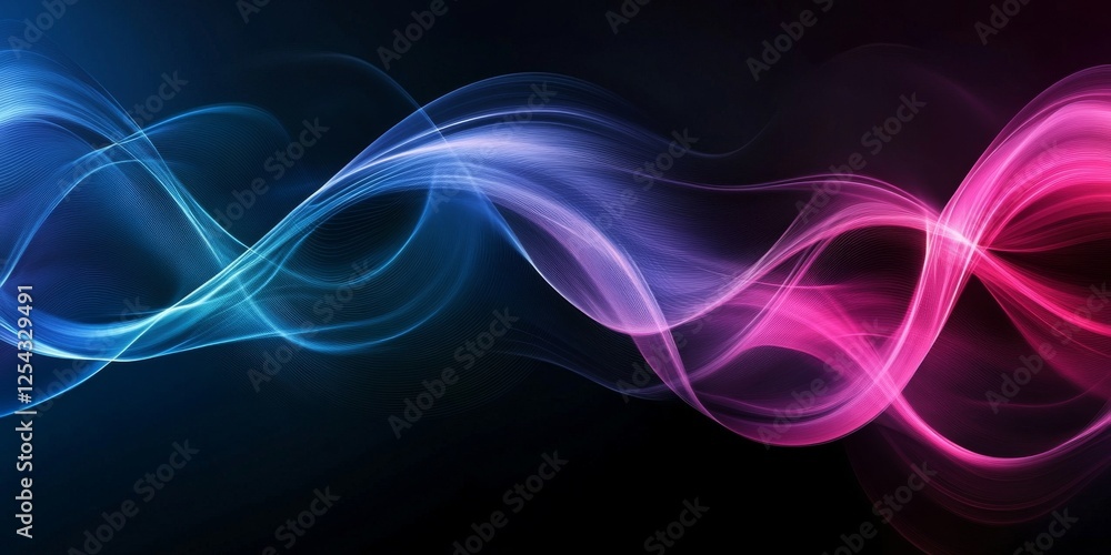 Poster technology abstract wave curve background