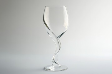 Obraz premium Elegant twisted glass showcasing unique design and craftsmanship perfect for modern table settings