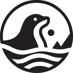sea ​​lion minimalist logo