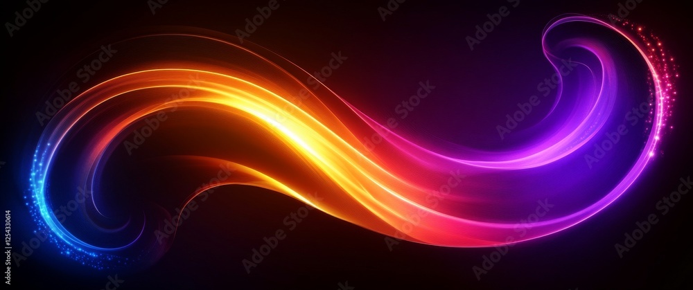 Poster technology abstract wave curve background