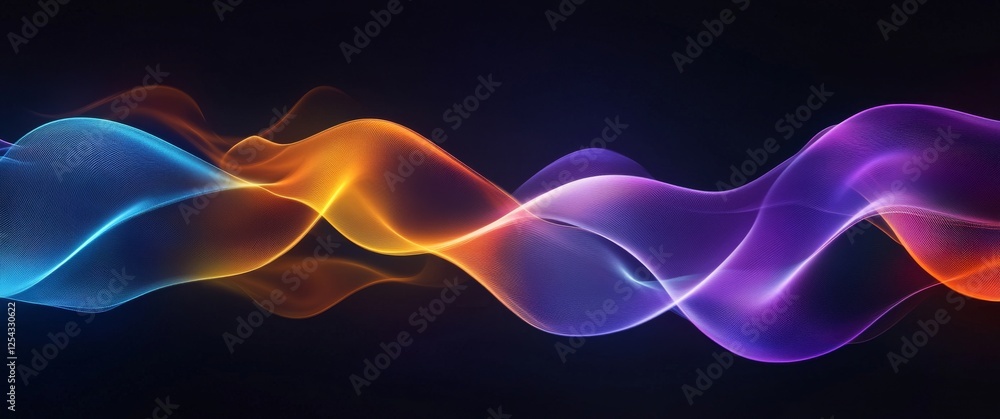 Poster technology abstract wave curve background