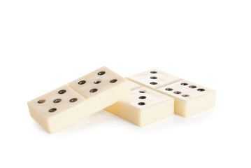 Dominos blocks on white background