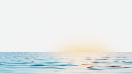 Obraz premium Serene ocean view at sunset with gentle waves and a soft, colorful horizon